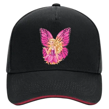 A fairy Barbie, DRILL Adult Ultimate Hat BLACK/RED, (100% COTTON, ADULT, UNISEX, ONE SIZE)