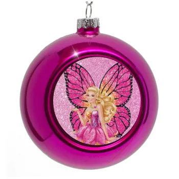 A fairy Barbie, Purple Christmas tree ornament bauble 8cm