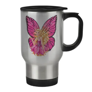 A fairy Barbie, Stainless steel travel mug with lid, double wall 450ml