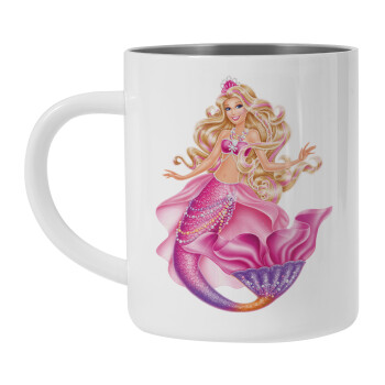 Barbie mermaid blue, Mug Stainless steel double wall 300ml