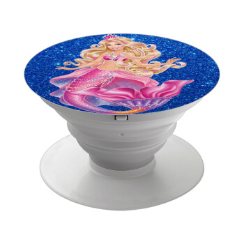 Barbie γοργόνα μπλε, Phone Holders Stand  Λευκό Βάση Στήριξης Κινητού στο Χέρι