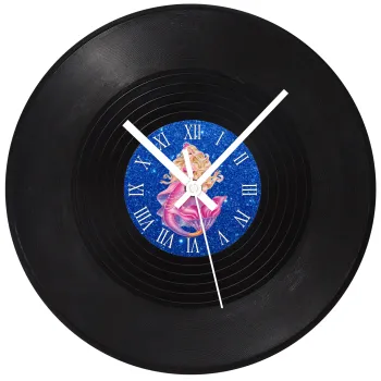 Barbie γοργόνα μπλε, Ρολόι τοίχου Βινύλιο (30cm)