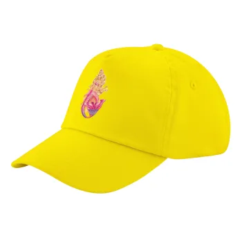 Barbie mermaid blue, Child's Baseball Cap, 100% Cotton Twill, Yellow (COTTON, CHILD, UNISEX, ONE SIZE)