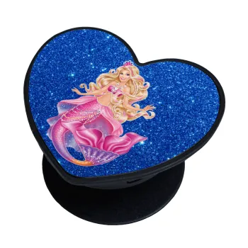 Barbie mermaid blue, Phone Holders Stand  καρδιά Μαύρο Βάση Στήριξης Κινητού στο Χέρι