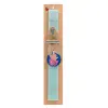 Easter Set, wooden keychain & aromatic flat Easter candle (30cm) (TURQUOISE)