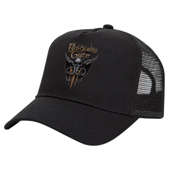 Baldur's Gate, Trucker Hat with Mesh, Black, (COTTON, KIDS, UNISEX, ONE SIZE)