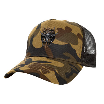 Baldur's Gate, Adult Structured Trucker Hat, with Mesh, (Camouflage) Army (100% COTTON, ADULT, UNISEX, ONE SIZE)
