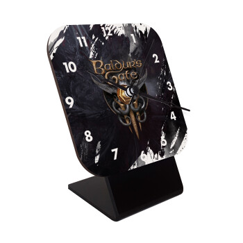 Baldur's Gate, Επιτραπέζιο ρολόι ξύλινο με δείκτες (10cm)
