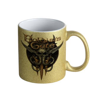 Baldur's Gate, Κούπα Χρυσή Glitter που γυαλίζει, κεραμική, 330ml