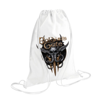 Baldur's Gate, Backpack pouch GYMBAG white (28x40cm)