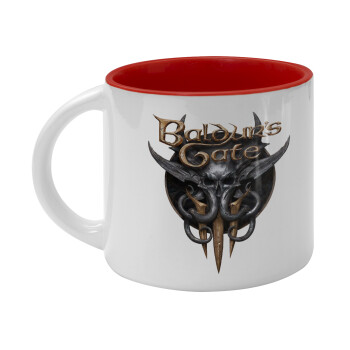 Baldur's Gate, Κούπα κεραμική 400ml Λευκή/Κόκκινη