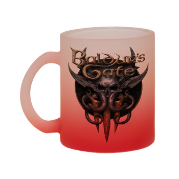 Baldur's Gate, Κούπα γυάλινη δίχρωμη με βάση το κόκκινο ματ, 330ml