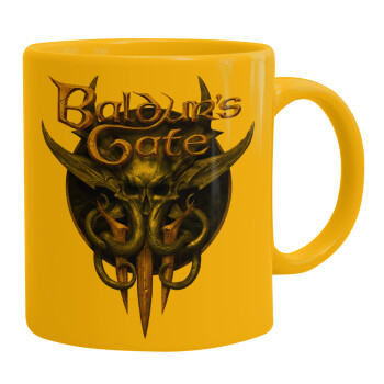 Baldur's Gate, Ceramic coffee mug yellow, 330ml (1pcs)