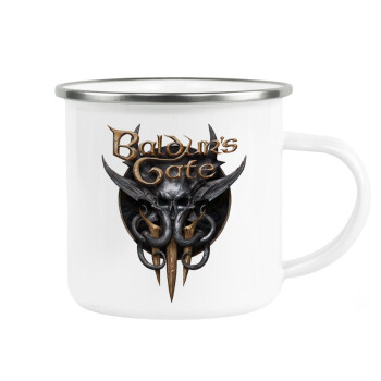Baldur's Gate, Metallic enamel cup white 360ml