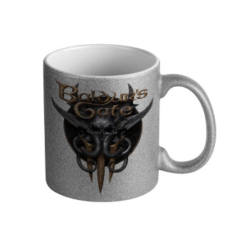 Baldur's Gate, Κούπα Ασημένια Glitter που γυαλίζει, κεραμική, 330ml