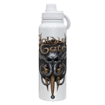 Baldur's Gate, 1L Stainless Steel Thermal Bottle with Phone Holder & Double Wall Insulation