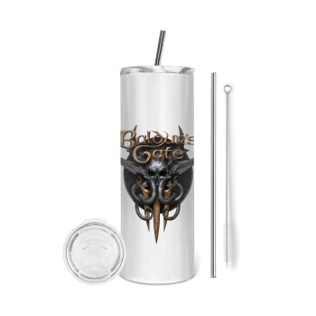 Baldur's Gate, Tumbler stainless steel 600ml, with metal straw & cleaning brush