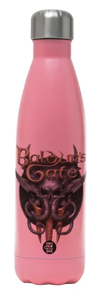 Baldur's Gate — Metal mug thermos Pink Mat (Stainless steel), double wall, 500ml