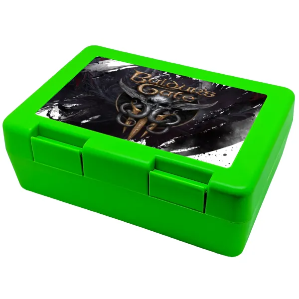 Baldur's Gate — Children's cookie container GREEN 185x128x65mm (BPA free plastic)