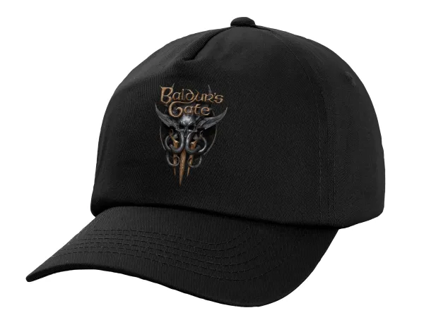 Baldur's Gate — Child's Baseball Cap, 100% Cotton, Black