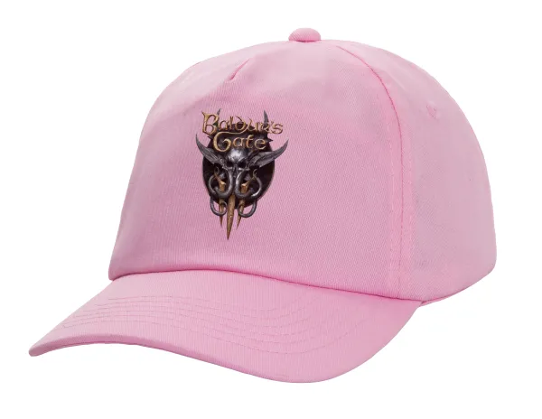 Baldur's Gate — Casual children's baseball cap, 100% Cotton Twill, PINK (COTTON, CHILDREN'S, ONE SIZE)