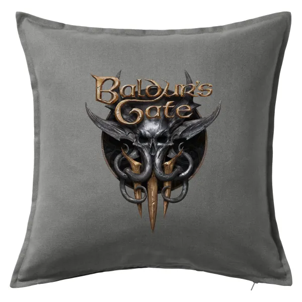 Baldur's Gate — Μαξιλάρι καναπέ Γκρι 100% βαμβάκι, περιέχεται το γέμισμα (50x50cm)