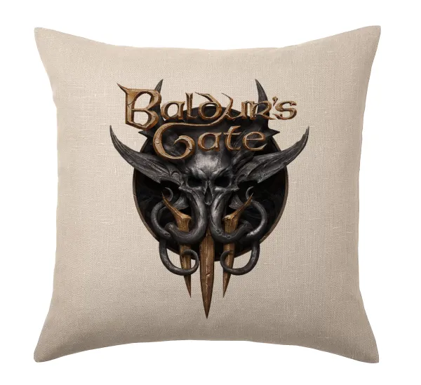 Baldur's Gate — Linen sofa cushion, 40x40cm, filling included