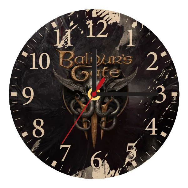 Baldur's Gate — Wooden plywood wall clock (20cm)