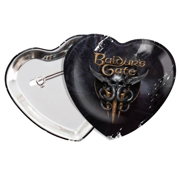 Baldur's Gate — Heart pin badge (57x52mm)