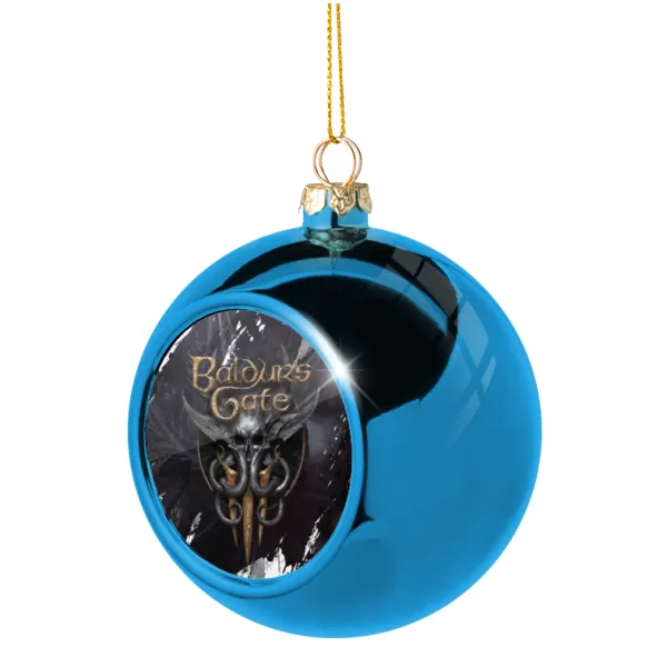 Baldur's Gate — Blue Christmas tree ball ornament 8cm