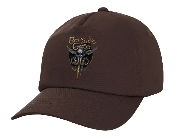 Baldur's Gate — Adult Baseball Cap, 100% Cotton, Chocolate (COTTON, ADULT, UNISEX, ONE SIZE)