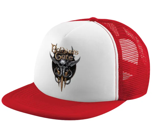 Baldur's Gate — Καπέλο παιδικό Soft Trucker με Δίχτυ ΚΟΚΚΙΝΟ/ΛΕΥΚΟ (POLYESTER, ΠΑΙΔΙΚΟ, ONE SIZE)