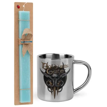 Baldur's Gate, Πασχαλινή Λαμπάδα με μεταλλική κούπα θερμό (300ml) & κερί αρωματικό πλακέ (30cm) (ΤΙΡΚΟΥΑΖ)