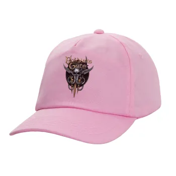 Baldur's Gate, Adult Baseball Cap, 100% Cotton, PINK (COTTON, ADULT, UNISEX, ONE SIZE)