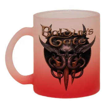 Baldur's Gate, Κούπα γυάλινη δίχρωμη με βάση το κόκκινο ματ, 330ml