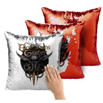 Baldur's Gate, Μαξιλάρι καναπέ Μαγικό Κόκκινο με πούλιες 40x40cm περιέχεται το γέμισμα