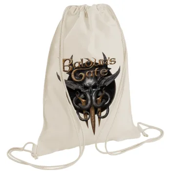 Baldur's Gate, Backpack bag GYMBAG natural (28x40cm)