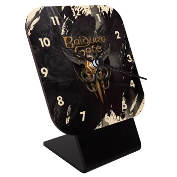 Baldur's Gate, Quartz Table clock in natural wood (10cm)