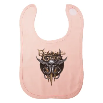 Baldur's Gate, Σαλιάρα με Σκρατς ΡΟΖ 100% Organic Cotton (0-18 months)