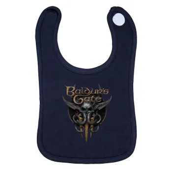 Baldur's Gate, Σαλιάρα με Σκρατς 100% Organic Cotton Μπλε (0-18 months)