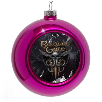 Baldur's Gate, Purple Christmas tree ornament bauble 8cm
