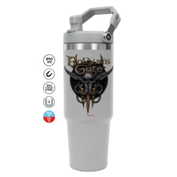 Baldur's Gate, ΓΚΡΙ χρώματος Θερμός Ανοξείδωτο 890ml (30oz) με χερούλι