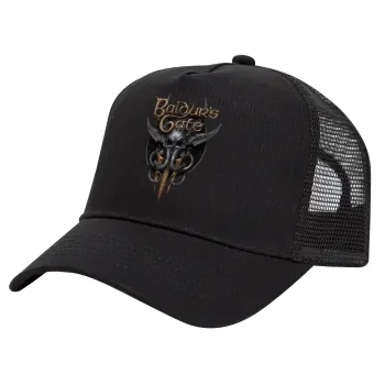Baldur's Gate, Trucker Hat with Mesh, Black, (COTTON, KIDS, UNISEX, ONE SIZE)