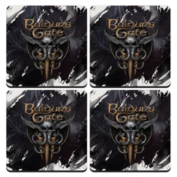 Baldur's Gate, ΣΕΤ 4 Σουβέρ ξύλινα τετράγωνα (9cm)
