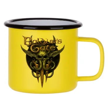 Baldur's Gate, Metallic enamel MATT Yellow cup 360ml