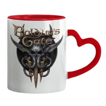 Baldur's Gate, Κούπα καρδιά χερούλι κόκκινη, κεραμική, 330ml