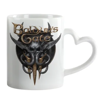 Baldur's Gate, Mug heart handle, ceramic, 330ml