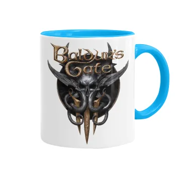 Baldur's Gate, Mug colored light blue, ceramic, 330ml