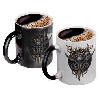 Baldur's Gate, Color changing magic Mug, ceramic, 330ml when adding hot liquid inside, the black colour desappears (1 pcs)
