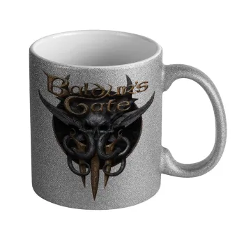 Baldur's Gate, Κούπα Ασημένια Glitter που γυαλίζει, κεραμική, 330ml